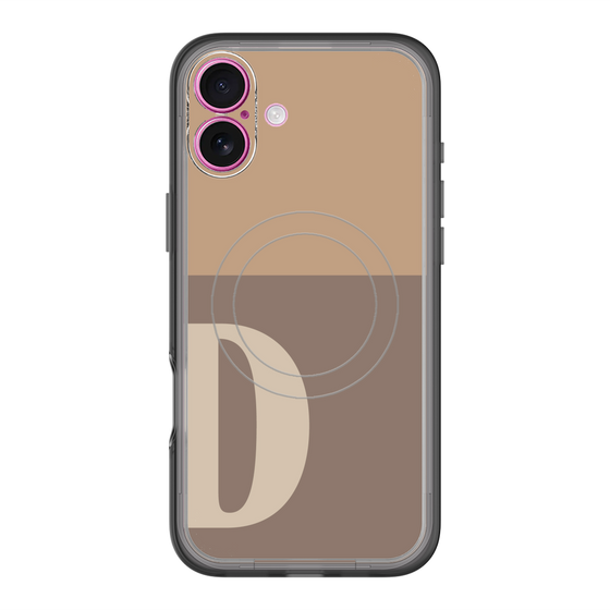 スリムプロテクションプレミアムケース with MagSafe［ オリジナル - initial two tone - D brown ］