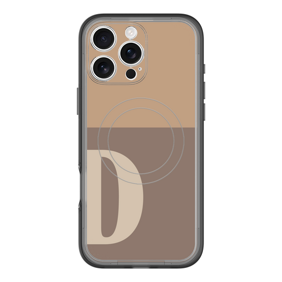スリムプロテクションプレミアムケース with MagSafe［ オリジナル - initial two tone - D brown ］