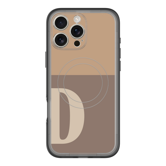 スリムプロテクションプレミアムケース with MagSafe［ オリジナル - initial two tone - D brown ］