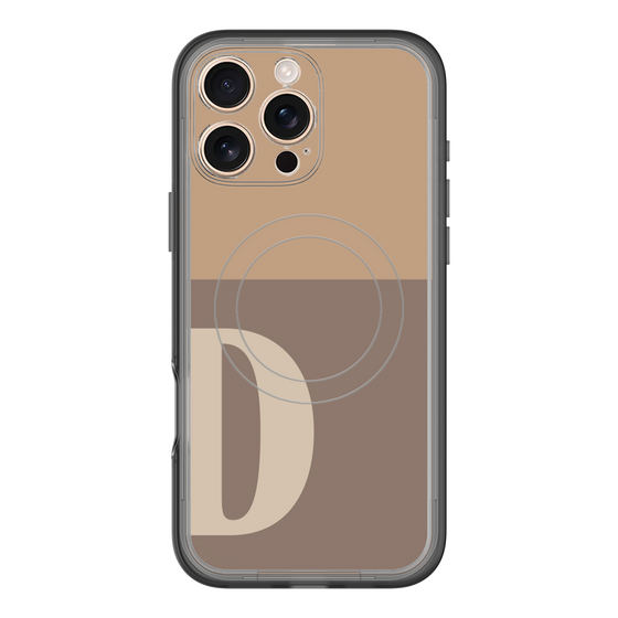 スリムプロテクションプレミアムケース with MagSafe［ オリジナル - initial two tone - D brown ］