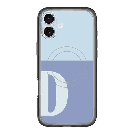 スリムプロテクションプレミアムケース with MagSafe［ オリジナル - initial two tone - D blue ］