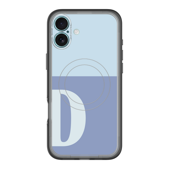 スリムプロテクションプレミアムケース with MagSafe［ オリジナル - initial two tone - D blue ］