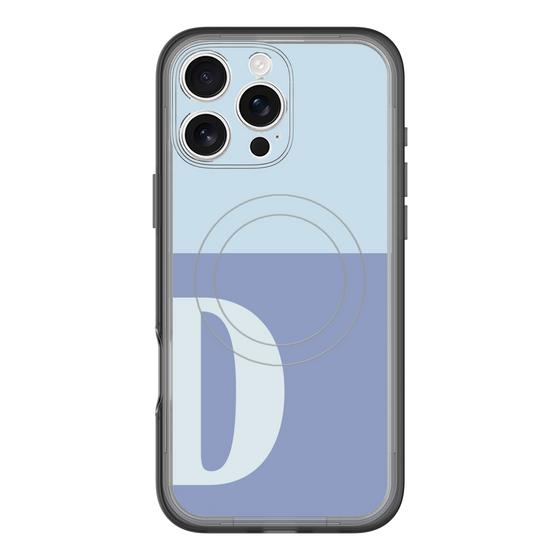 スリムプロテクションプレミアムケース with MagSafe［ オリジナル - initial two tone - D blue ］