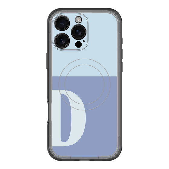 スリムプロテクションプレミアムケース with MagSafe［ オリジナル - initial two tone - D blue ］
