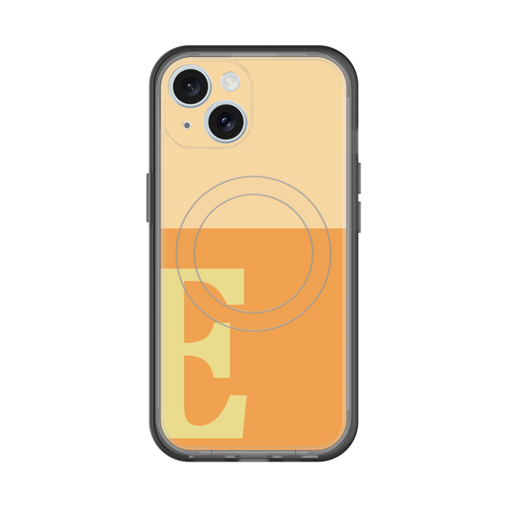 スリムプロテクションプレミアムケース with MagSafe［ オリジナル - initial two tone - E orange ］
