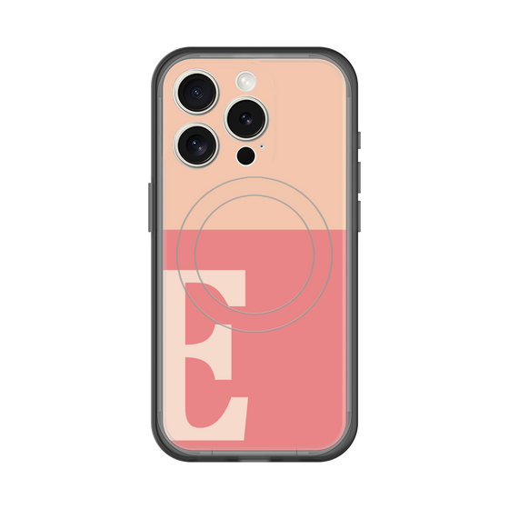 スリムプロテクションプレミアムケース with MagSafe［ オリジナル - initial two tone - E pink ］