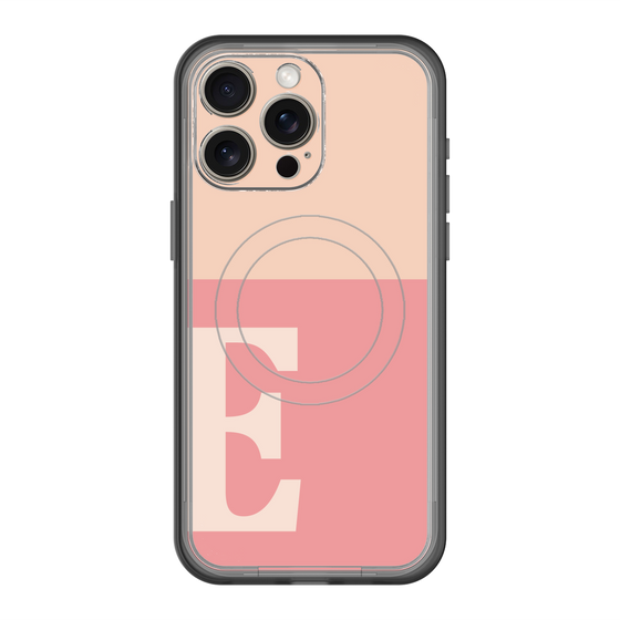 スリムプロテクションプレミアムケース with MagSafe［ オリジナル - initial two tone - E pink ］