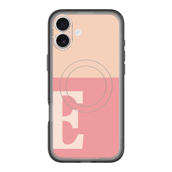 スリムプロテクションプレミアムケース with MagSafe［ オリジナル - initial two tone - E pink ］