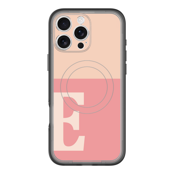 スリムプロテクションプレミアムケース with MagSafe［ オリジナル - initial two tone - E pink ］