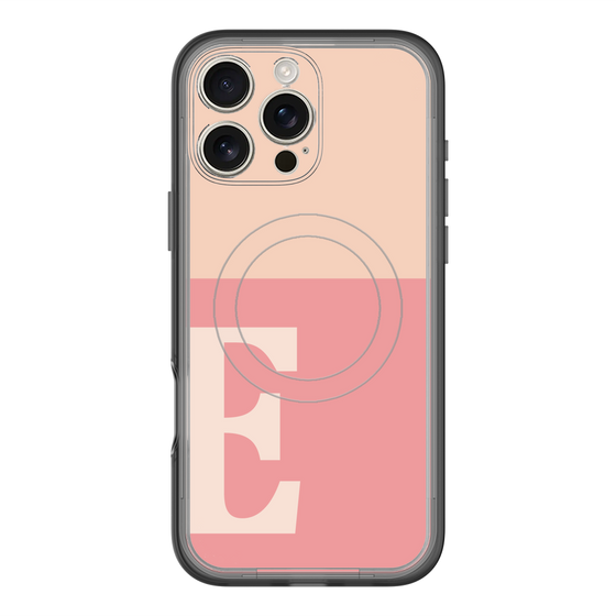スリムプロテクションプレミアムケース with MagSafe［ オリジナル - initial two tone - E pink ］