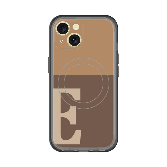 スリムプロテクションプレミアムケース with MagSafe［ オリジナル - initial two tone - E brown ］