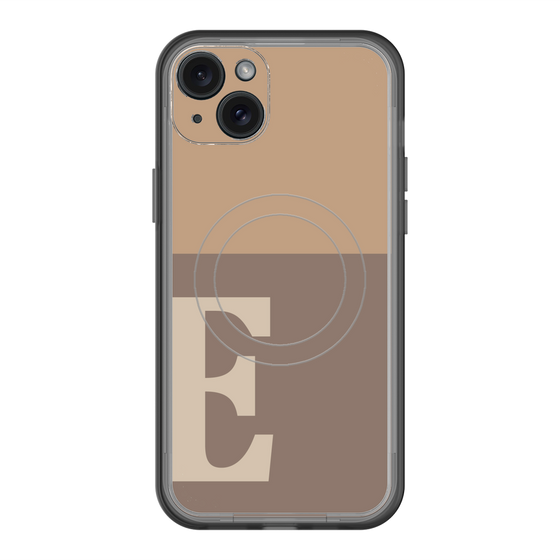 スリムプロテクションプレミアムケース with MagSafe［ オリジナル - initial two tone - E brown ］