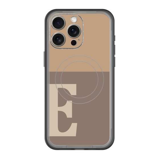 スリムプロテクションプレミアムケース with MagSafe［ オリジナル - initial two tone - E brown ］