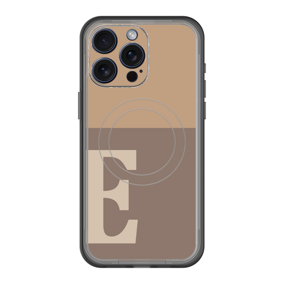 スリムプロテクションプレミアムケース with MagSafe［ オリジナル - initial two tone - E brown ］