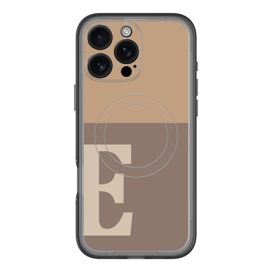 スリムプロテクションプレミアムケース with MagSafe［ オリジナル - initial two tone - E brown ］