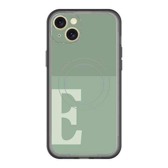 スリムプロテクションプレミアムケース with MagSafe［ オリジナル - initial two tone - E green ］