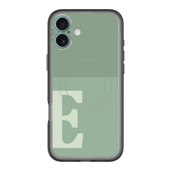 スリムプロテクションプレミアムケース with MagSafe［ オリジナル - initial two tone - E green ］