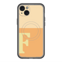 スリムプロテクションプレミアムケース with MagSafe［ オリジナル - initial two tone - F orange ］