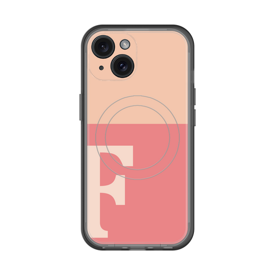 スリムプロテクションプレミアムケース with MagSafe［ オリジナル - initial two tone - F pink ］