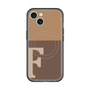 スリムプロテクションプレミアムケース with MagSafe［ オリジナル - initial two tone - F brown ］