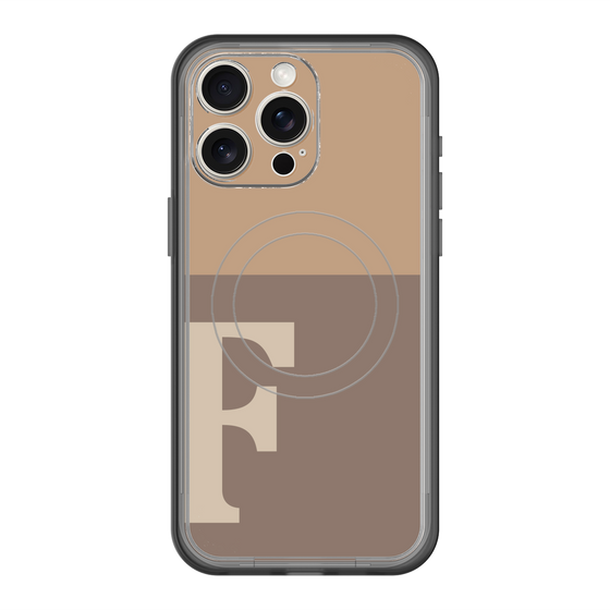 スリムプロテクションプレミアムケース with MagSafe［ オリジナル - initial two tone - F brown ］