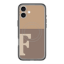 スリムプロテクションプレミアムケース with MagSafe［ オリジナル - initial two tone - F brown ］