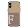 スリムプロテクションプレミアムケース with MagSafe［ オリジナル - initial two tone - F brown ］