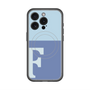 スリムプロテクションプレミアムケース with MagSafe［ オリジナル - initial two tone - F blue ］