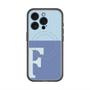 スリムプロテクションプレミアムケース with MagSafe［ オリジナル - initial two tone - F blue ］