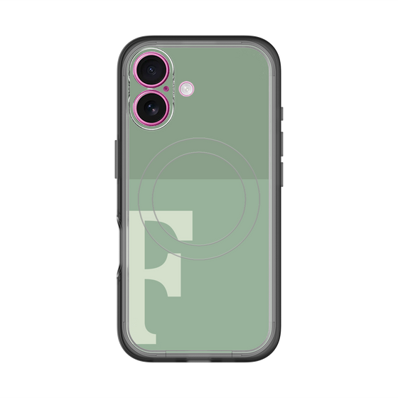スリムプロテクションプレミアムケース with MagSafe［ オリジナル - initial two tone - F green ］