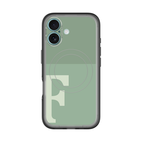 スリムプロテクションプレミアムケース with MagSafe［ オリジナル - initial two tone - F green ］