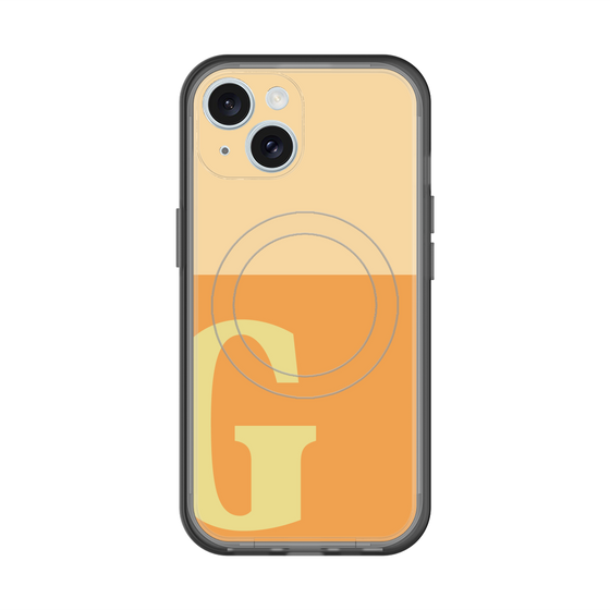 スリムプロテクションプレミアムケース with MagSafe［ オリジナル - initial two tone - G orange ］