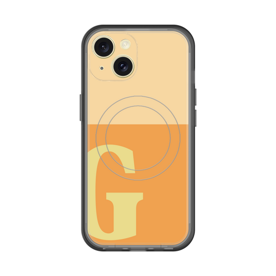 スリムプロテクションプレミアムケース with MagSafe［ オリジナル - initial two tone - G orange ］