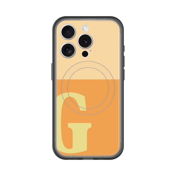スリムプロテクションプレミアムケース with MagSafe［ オリジナル - initial two tone - G orange ］