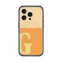 スリムプロテクションプレミアムケース with MagSafe［ オリジナル - initial two tone - G orange ］