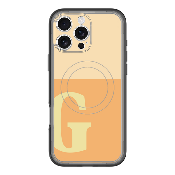 スリムプロテクションプレミアムケース with MagSafe［ オリジナル - initial two tone - G orange ］