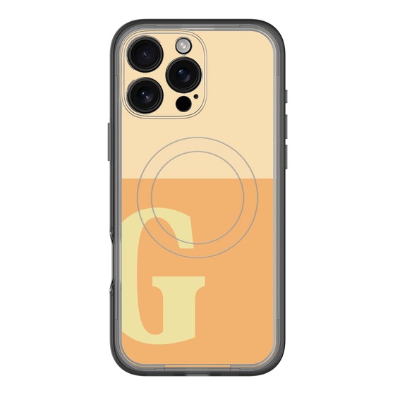 スリムプロテクションプレミアムケース with MagSafe［ オリジナル - initial two tone - G orange ］