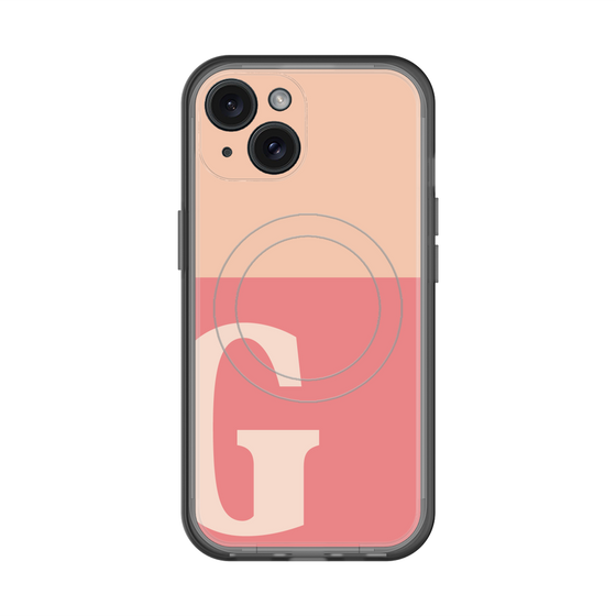 スリムプロテクションプレミアムケース with MagSafe［ オリジナル - initial two tone - G pink ］