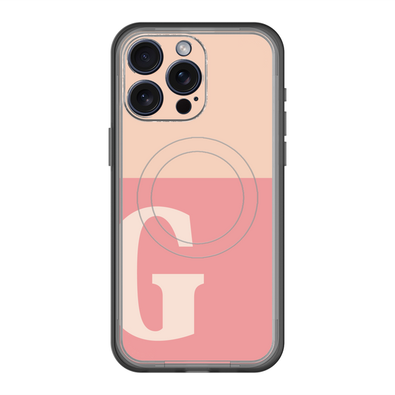 スリムプロテクションプレミアムケース with MagSafe［ オリジナル - initial two tone - G pink ］