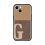 スリムプロテクションプレミアムケース with MagSafe［ オリジナル - initial two tone - G brown ］
