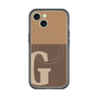 スリムプロテクションプレミアムケース with MagSafe［ オリジナル - initial two tone - G brown ］