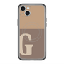 スリムプロテクションプレミアムケース with MagSafe［ オリジナル - initial two tone - G brown ］