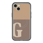 スリムプロテクションプレミアムケース with MagSafe［ オリジナル - initial two tone - G brown ］