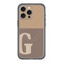 スリムプロテクションプレミアムケース with MagSafe［ オリジナル - initial two tone - G brown ］