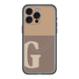スリムプロテクションプレミアムケース with MagSafe［ オリジナル - initial two tone - G brown ］