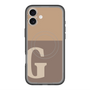 スリムプロテクションプレミアムケース with MagSafe［ オリジナル - initial two tone - G brown ］