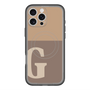 スリムプロテクションプレミアムケース with MagSafe［ オリジナル - initial two tone - G brown ］