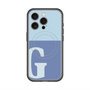 スリムプロテクションプレミアムケース with MagSafe［ オリジナル - initial two tone - G blue ］