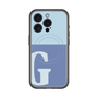スリムプロテクションプレミアムケース with MagSafe［ オリジナル - initial two tone - G blue ］