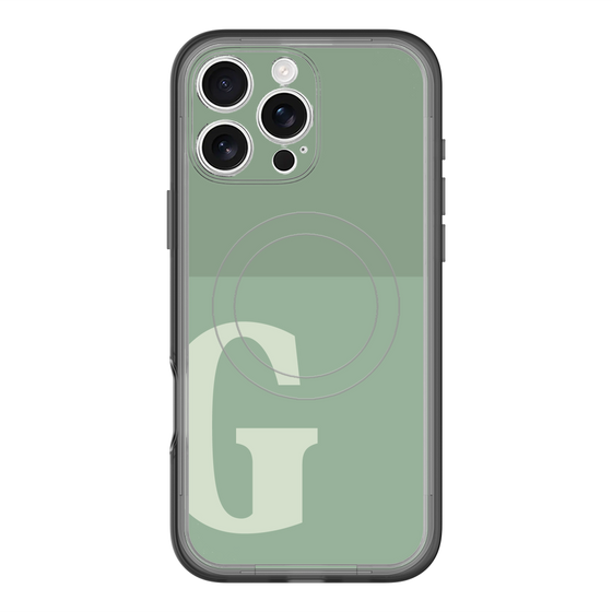 スリムプロテクションプレミアムケース with MagSafe［ オリジナル - initial two tone - G green ］